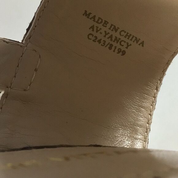 Adrienne Vittadini Yancy womens heeled sandals snake leather brown size 7.5 - Picture 9 of 9